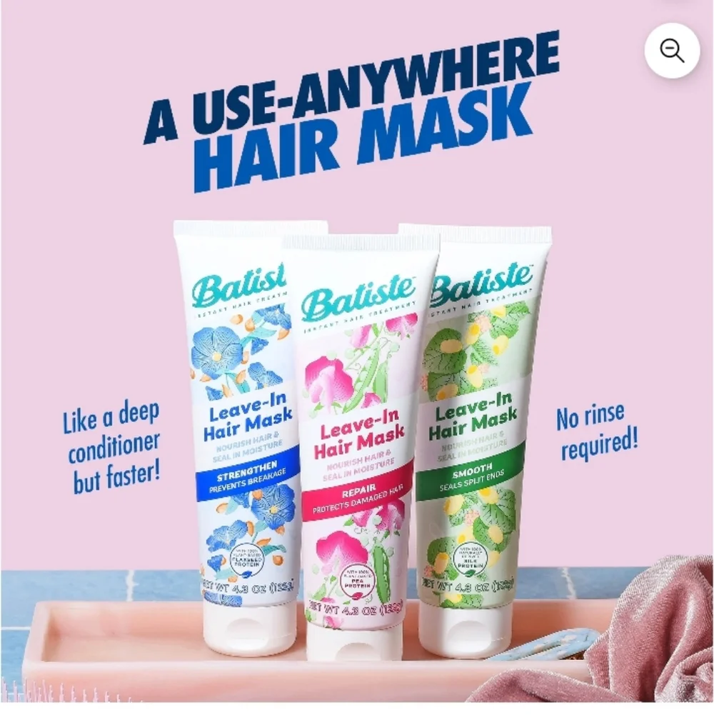 Batiste Strengthen Leave In Hair Mask 3 Bottles NWT